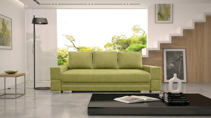 Sofa bed with folding couch, 3-seater, sleeping function + storage box, couch sofa, folding sofa