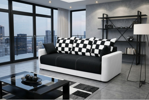 3-seater sofa bed with sleeping function and storage box - Comfortable folding sofa