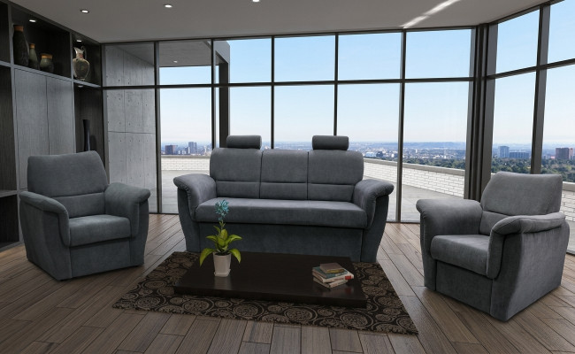 3+1+1 seater sofa set with bed function, storage box, upholstered suite, sofa couch new