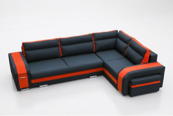 Sofa Sleeper Designer Sofa with Bed Function + Bed Box Corner Sofa Couch (New)
