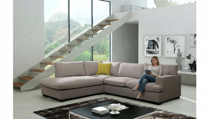 Designer sofa corner sofa fabric sofa system sofa textile velvet corner couch couch NEW