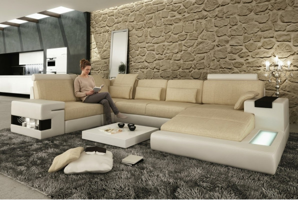 Corner sofa, sofa, couch, upholstery, U-shape, sectional, design couches, XXL, big