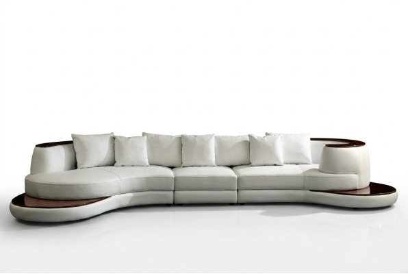 Round sofa designer corner sofa couch upholstery leather suite living landscape Royal