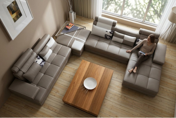 Elegant U-shaped designer corner sofa Perfect synthesis of style and comfort