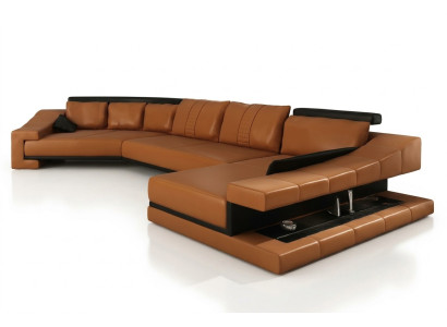 Leather sofa living area XXL corner sofa big sofa couch set designer sofa PHM105
