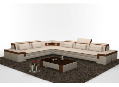Modern corner sofa couch leather upholstery design sofa suite living landscape