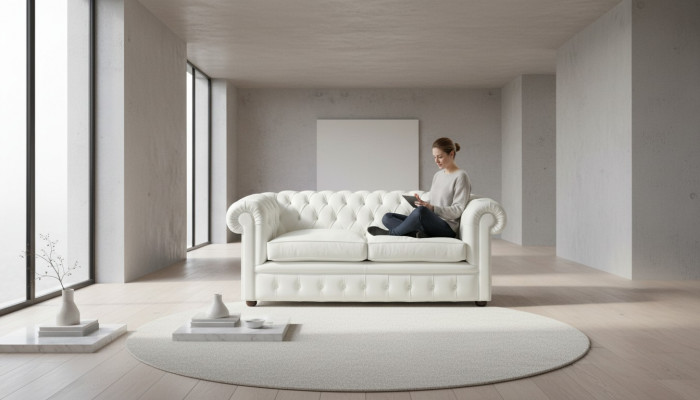 Upholstered Couch Sofa Classic Chesterfield New Chesterfield 3-Seater New Kent