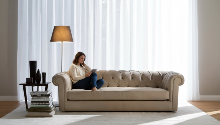 Upholstered Sofa Set Couch Sofa Classic Chesterfield 3-Seater Sofas Washington