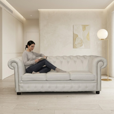 Sofa Couch Upholstery Suite Seating Sofas Couches Chesterfield 3-Seater NAPOLI III