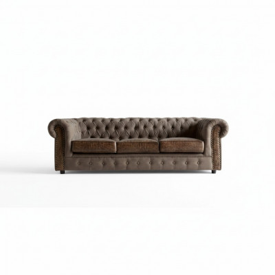 Sofa Set Upholstered Couch Sofa Classic Chesterfield 3-Seater Set New NAPOLI IV