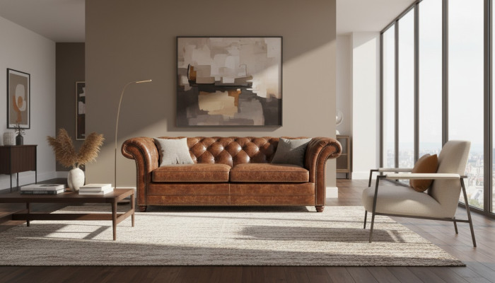 Chesterfield 100% Genuine Leather Sofa Couch Upholstery Classic Couches