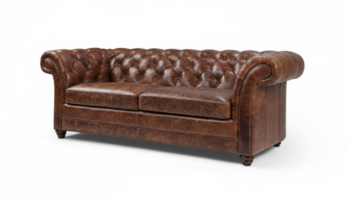 Chesterfield 100% Genuine Leather Sofa Couch Upholstery Classic Couches