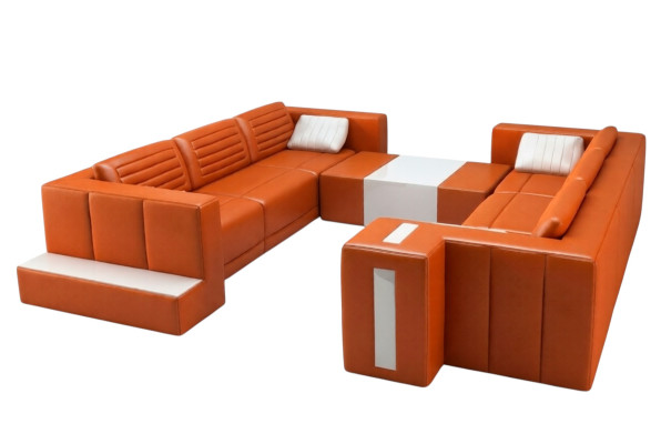 Modern elegant design living room sofas upholstery furniture U-shape for your home