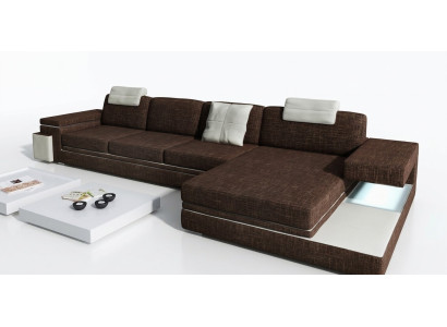 Design leather sofa couch upholstery decor living landscape corner suite corner