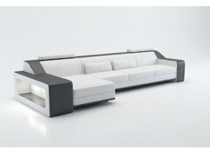 Design corner sofa couch upholstery seat corner set sofas leather textile Themar WG
