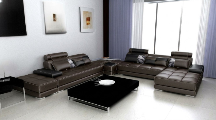 Corner sofa couch living landscape leather sofa XXL designer sofas