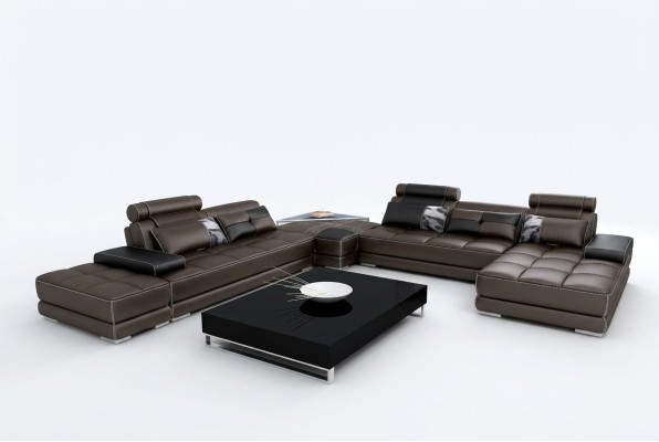 Corner sofa couch living landscape leather sofa XXL designer sofas