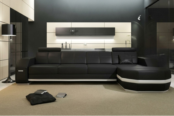Design corner sofa couch upholstery corner set leather sofa corner living landscape PH300B