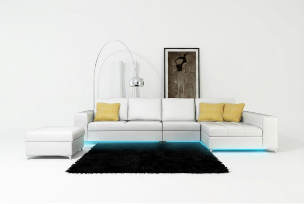 Leather sofa couch living landscape modern corner sofa corner suite design