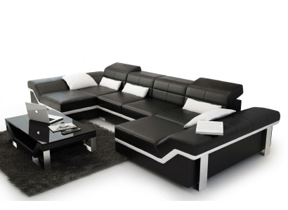 Leather sofa couch living landscape corner sofa set design modern sofa K5007C