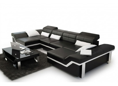 Leather sofa couch living landscape corner sofa set design modern sofa K5007C