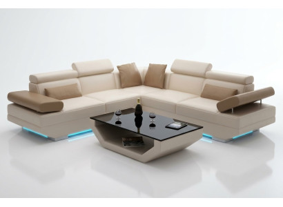 Leather sofa couch living area corner sofa set design modern sofa K5009B