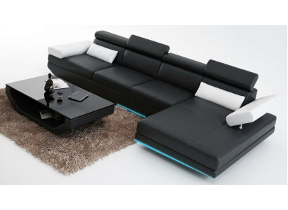 Leather sofa, sofa, couch, living landscape, corner sofa, modern suite, decor, design