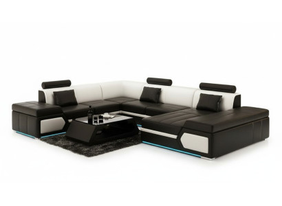 Leather sofa couch living room landscape corner sofa set design modern sofa K5013