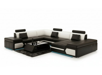 Leather sofa couch living room landscape corner sofa set design modern sofa K5013