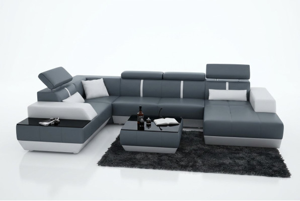 Leather sofa Couch Living Landscape Corner Sofa Set Design Modern Sofa K5015