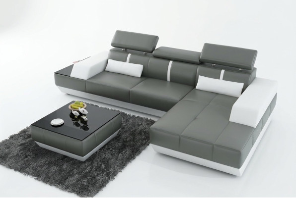 Modern leather sofa couch design living area corner sofa suite decor