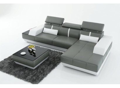 Modern leather sofa couch design living area corner sofa suite decor