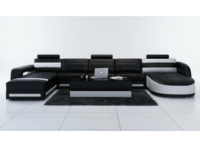 Corner sofa with an ergonomic backrest and comfortable armrests.