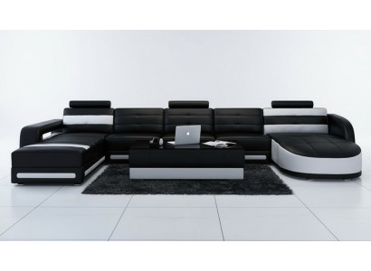 Corner sofa with an ergonomic backrest and comfortable armrests.