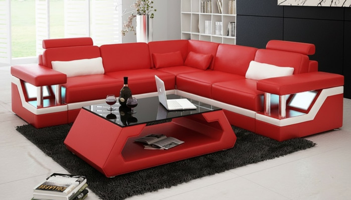 Leather sofa couch living landscape corner modern decor corner sofa design suite