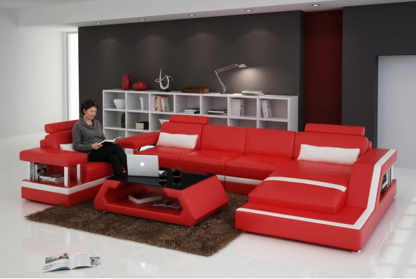 Leather Sofa Couch Living Landscape Modern Corner Decor Corner Sofa Design Suite
