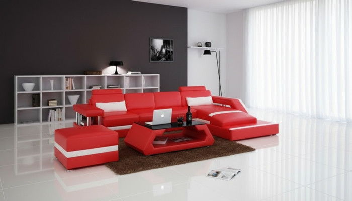 Leather Sofa Couch Living Landscape Modern Corner Decor Corner Sofa Design Suite