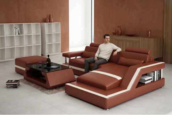 Leather sofa modern couch living landscape corner decor corner sofa design suite