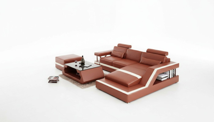 Leather sofa modern couch living landscape corner decor corner sofa design suite