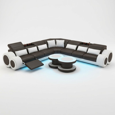 Leather sofa couch living landscape corner sofa corner set design modern sofa G8035C