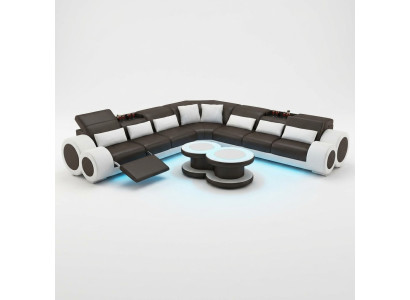 Leather sofa couch living landscape corner sofa corner set design modern sofa G8035C
