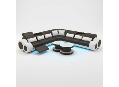 Leather sofa couch living landscape corner sofa corner set design modern sofa G8035C
