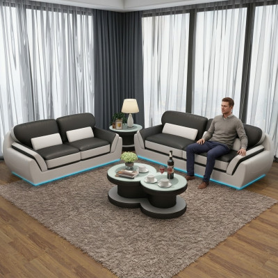 Leather sofa couch set new 3+2 seater set modern design sofa
