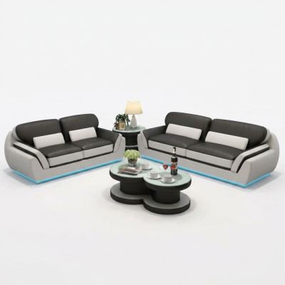 Leather sofa couch set new 3+2 seater set modern design sofa