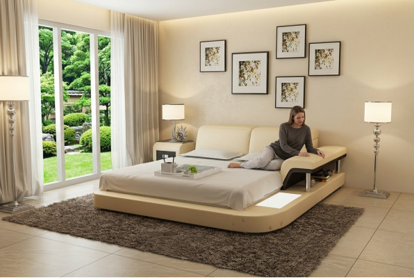 Designer bed upholstered bed luxury bed double bed marriage bed beds 140/160/180 cm