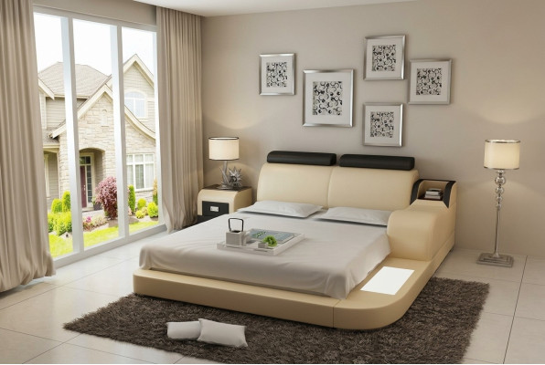 Bed Design Luxury Luxury Beds Leather Modern Bedroom 140/160/180 LB8813