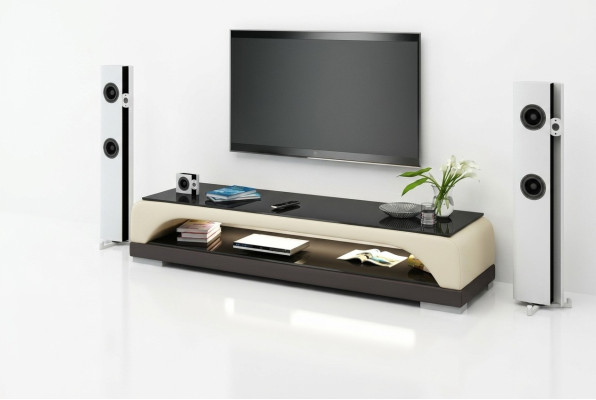 RTV TV Sideboard Leather Glass Table Television Cabinet Table Designer Decor