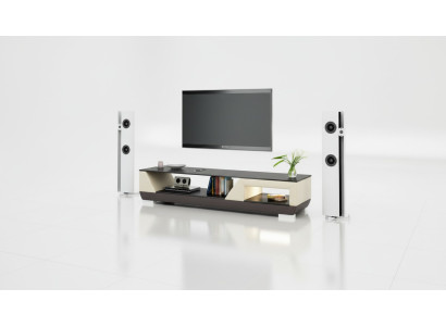 RTV TV Sideboard Leather Glass Decor Table Television Cabinet Table Designer