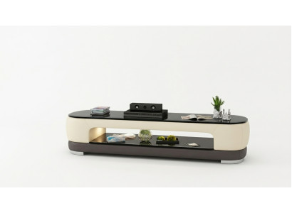 RTV TV Sideboard Decor Leather Glass Table TV Cabinet Table Designer