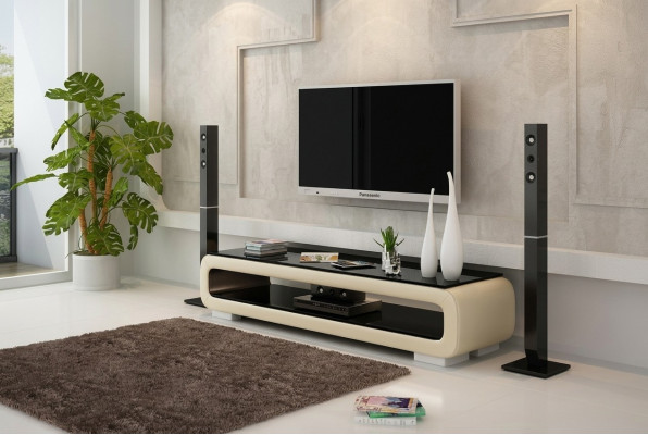 TV sideboard decor leather glass table television table cabinet designer